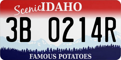 ID license plate 3B0214R