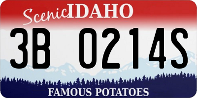 ID license plate 3B0214S