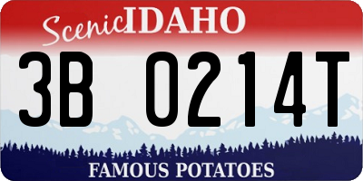 ID license plate 3B0214T