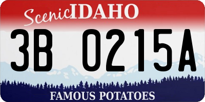 ID license plate 3B0215A