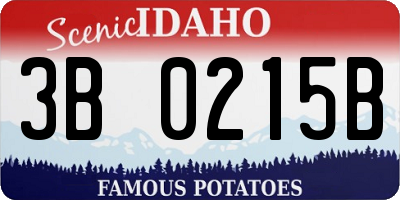 ID license plate 3B0215B