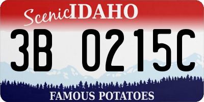 ID license plate 3B0215C