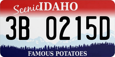 ID license plate 3B0215D