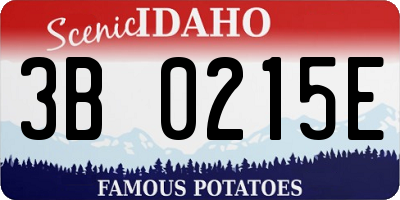 ID license plate 3B0215E