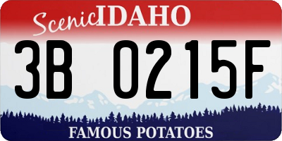 ID license plate 3B0215F