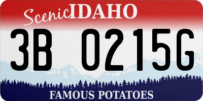 ID license plate 3B0215G