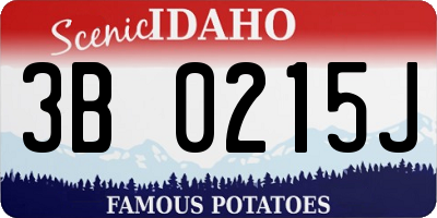 ID license plate 3B0215J
