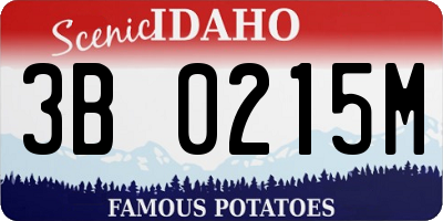 ID license plate 3B0215M