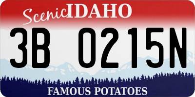 ID license plate 3B0215N