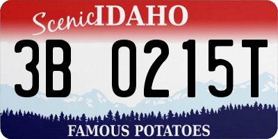 ID license plate 3B0215T