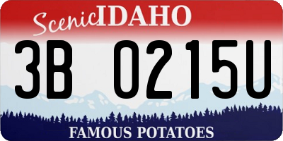 ID license plate 3B0215U