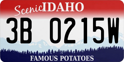ID license plate 3B0215W
