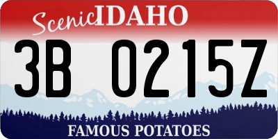 ID license plate 3B0215Z