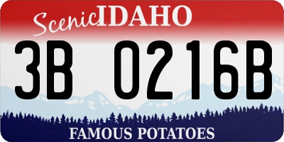 ID license plate 3B0216B