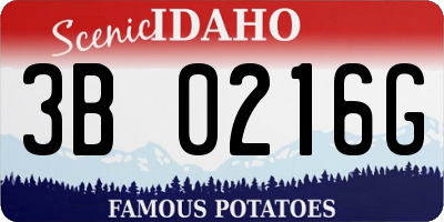 ID license plate 3B0216G