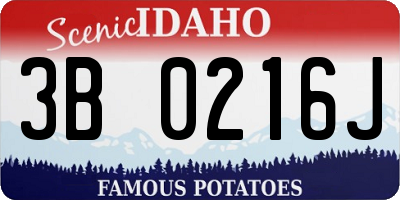 ID license plate 3B0216J