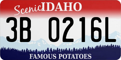 ID license plate 3B0216L