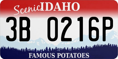 ID license plate 3B0216P