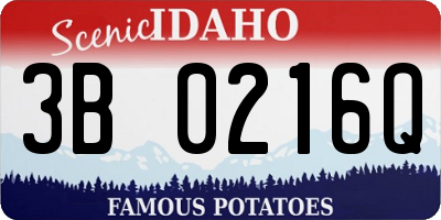 ID license plate 3B0216Q