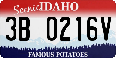 ID license plate 3B0216V