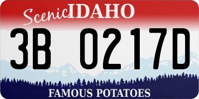ID license plate 3B0217D