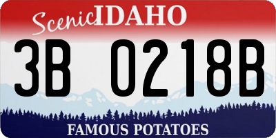 ID license plate 3B0218B