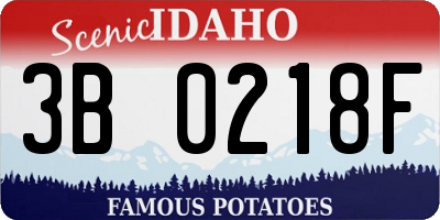 ID license plate 3B0218F