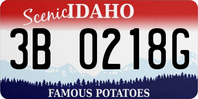 ID license plate 3B0218G