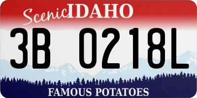 ID license plate 3B0218L