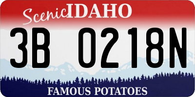 ID license plate 3B0218N