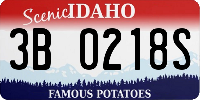 ID license plate 3B0218S
