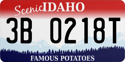 ID license plate 3B0218T