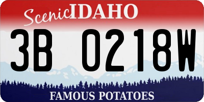 ID license plate 3B0218W