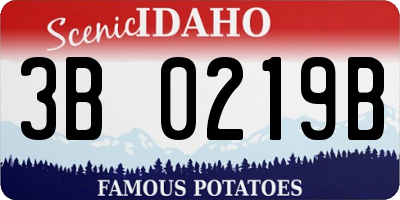 ID license plate 3B0219B