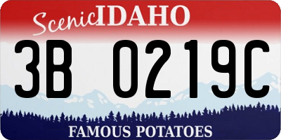 ID license plate 3B0219C