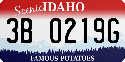 ID license plate 3B0219G