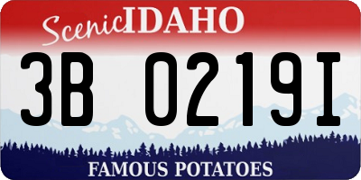 ID license plate 3B0219I