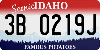 ID license plate 3B0219J