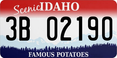 ID license plate 3B0219O