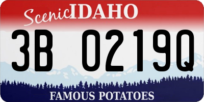 ID license plate 3B0219Q
