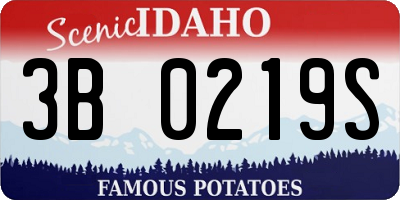 ID license plate 3B0219S