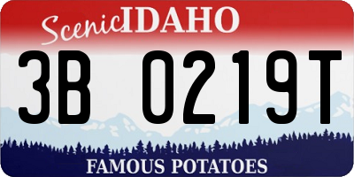 ID license plate 3B0219T