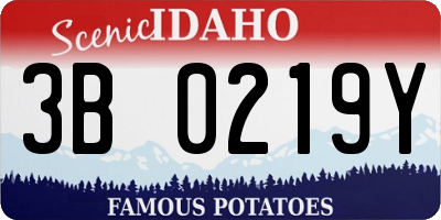 ID license plate 3B0219Y
