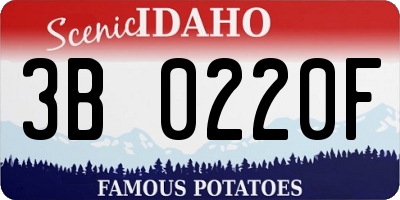 ID license plate 3B0220F