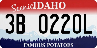 ID license plate 3B0220L