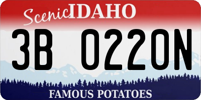ID license plate 3B0220N