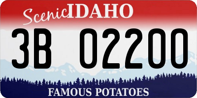 ID license plate 3B0220O
