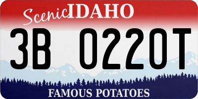 ID license plate 3B0220T