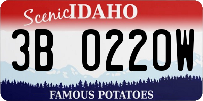 ID license plate 3B0220W