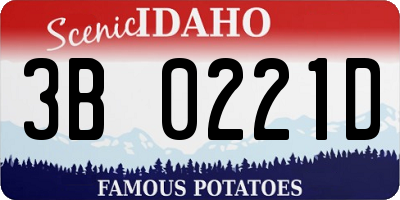 ID license plate 3B0221D
